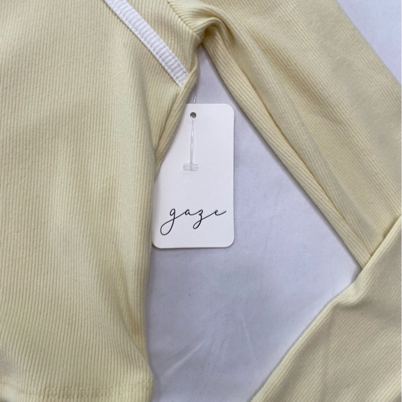 Yellow Fitted Long Sleeve Bodysuit - Picture 2 of 6